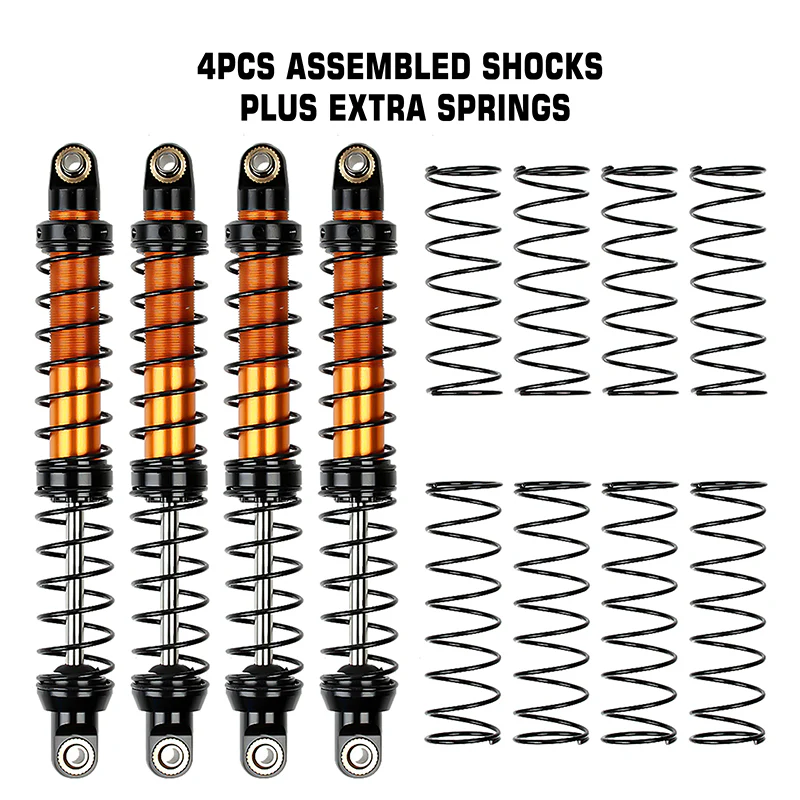 INJORA Aluminum 70-120mm Dual Stage Spring Shock Absorber Damper for 1/10 RC Crawler - Image 29