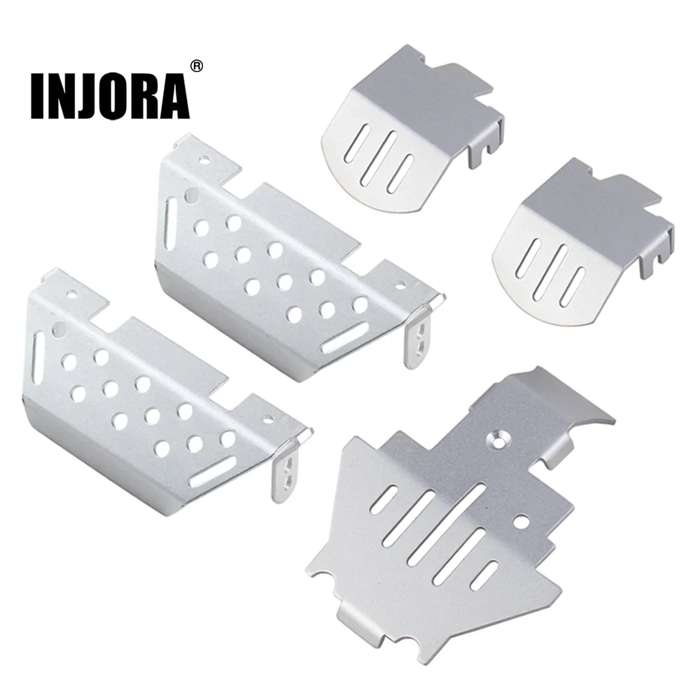[Germany Clearance Deal] INJORA Aluminum Chassis Armor Axle Protector Skid Plate for Traxxas TRX-4