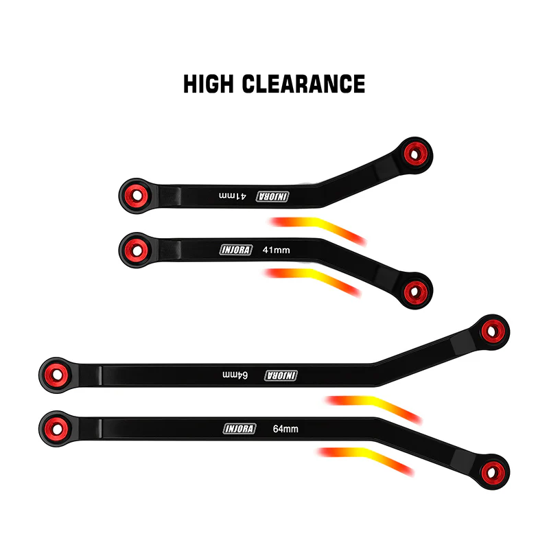 INJORA Aluminum High Clearance 4 Links Set for 1/24 Axial SCX24 GX470 - Image 12
