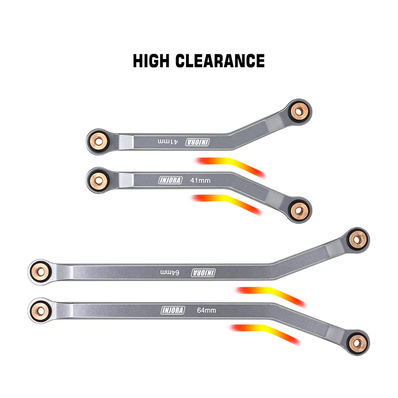 INJORA Aluminum High Clearance 4 Links Set for 1/24 Axial SCX24 GX470 - Image 4