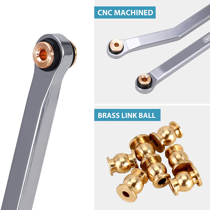 INJORA Aluminum High Clearance 4 Links Set for 1/24 Axial SCX24 GX470 - Image 5