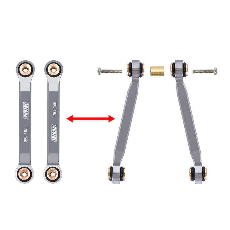 INJORA Aluminum High Clearance 4 Links Set for 1/24 Axial SCX24 GX470 - Image 6
