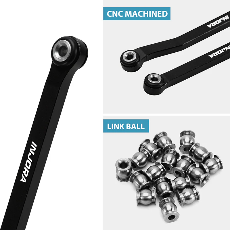 INJORA Aluminum High Clearance Chassis Links for 1/32 Redcat Ascent-32 (ASC32-04) - Image 6