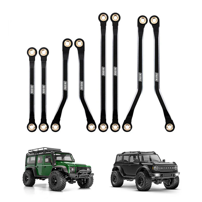 INJORA Aluminum High Clearance Chassis Links Set for 1/18 TRX4M Defender Bronco - Image 2