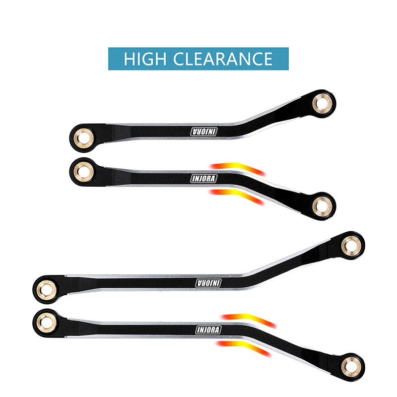 INJORA Aluminum High Clearance Chassis Links Set for 1/18 TRX4M Defender Bronco - Image 4