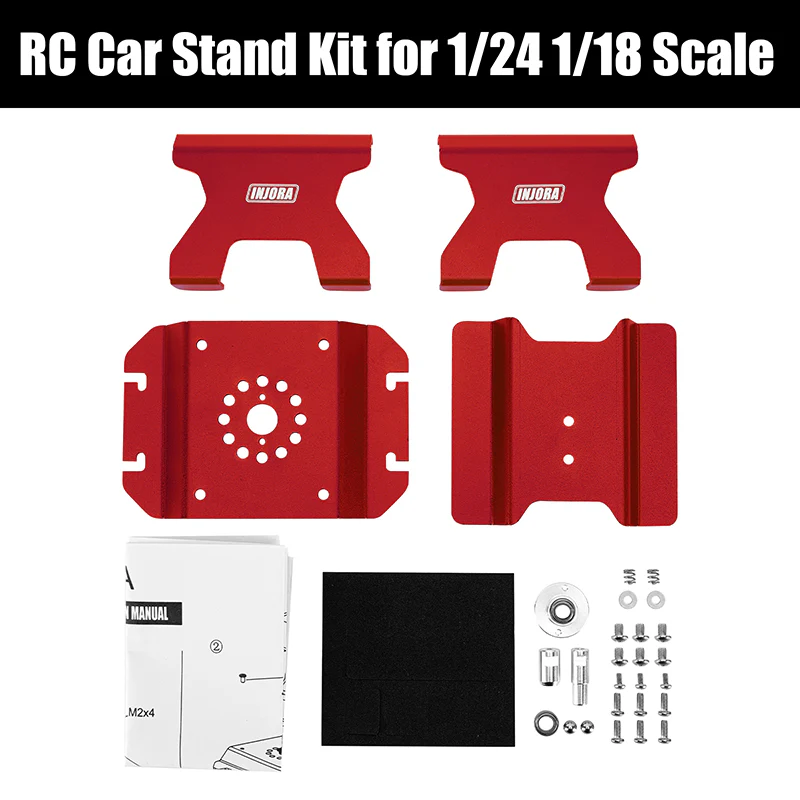 INJORA Aluminum RC Car Stand with Shock Holder for 1/24 1/18 RC Crawler - Image 27