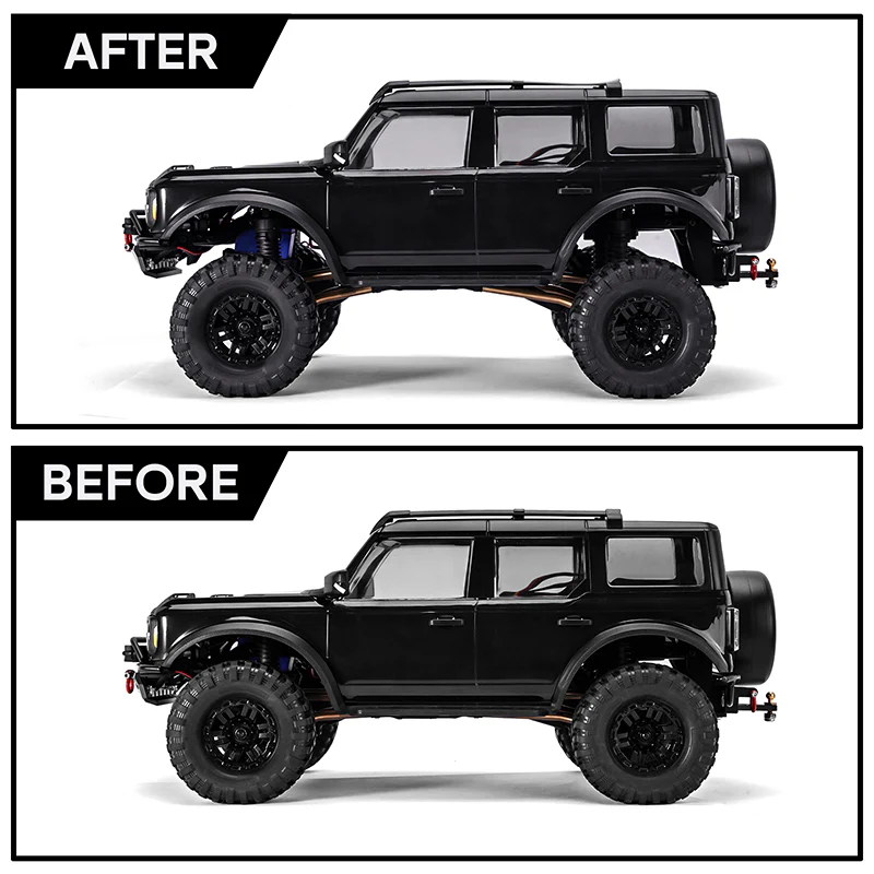 INJORA Aluminum Shock Mount Height Lift Kit for 1/18 TRX4M Defender Bronco - Image 9
