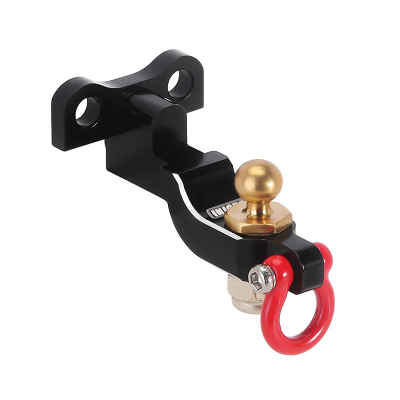 INJORA Aluminum Trailer Tow Hitch with Brass Ball for 1/18 TRX4M - Image 2