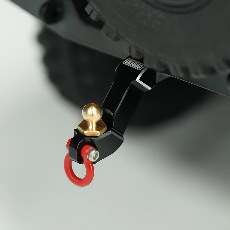 INJORA Aluminum Trailer Tow Hitch with Brass Ball for 1/18 FMS FCX18 - Image 10