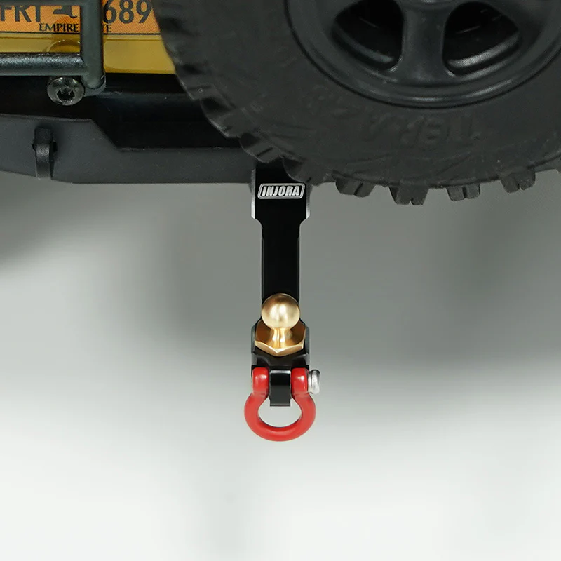 INJORA Aluminum Trailer Tow Hitch with Brass Ball for 1/18 FMS FCX18 - Image 11