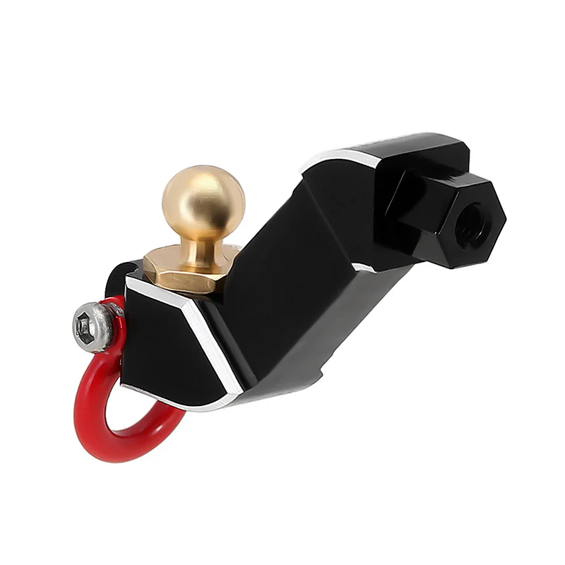 INJORA Aluminum Trailer Tow Hitch with Brass Ball for 1/18 FMS FCX18 - Image 5