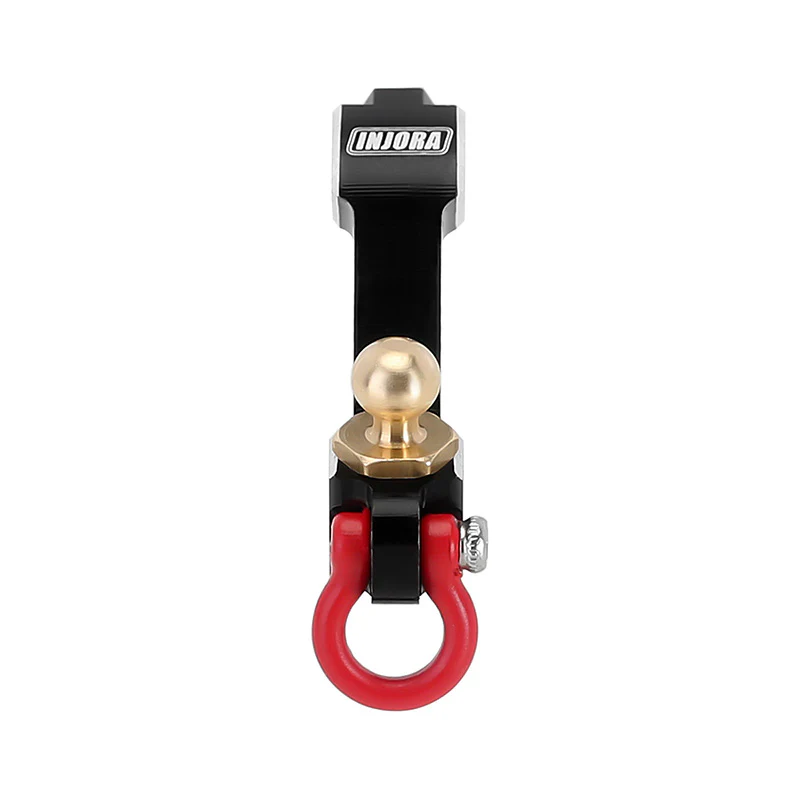 INJORA Aluminum Trailer Tow Hitch with Brass Ball for 1/18 FMS FCX18 - Image 6