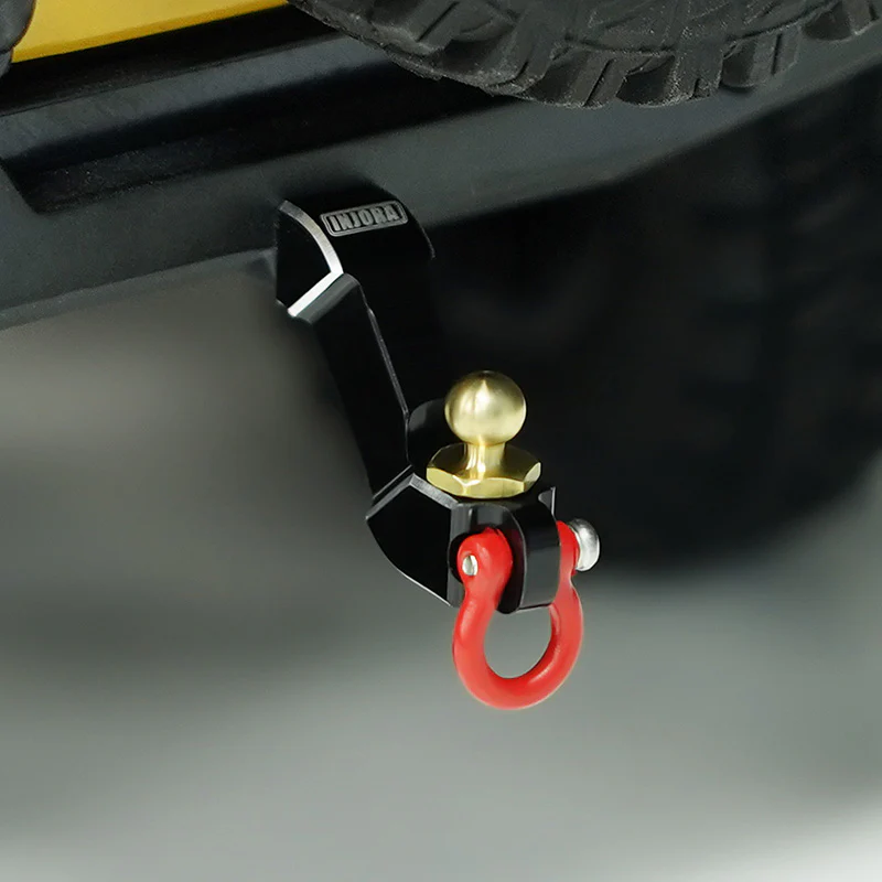INJORA Aluminum Trailer Tow Hitch with Brass Ball for 1/18 FMS FCX18 - Image 9