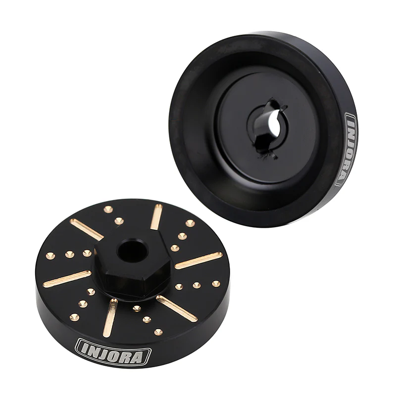 [Clearance Sale] INJORA 4pcs 6g/pcs Black Wheel Weights with Wheel Hex Hubs for Axial SCX24 AX24 - Image 3