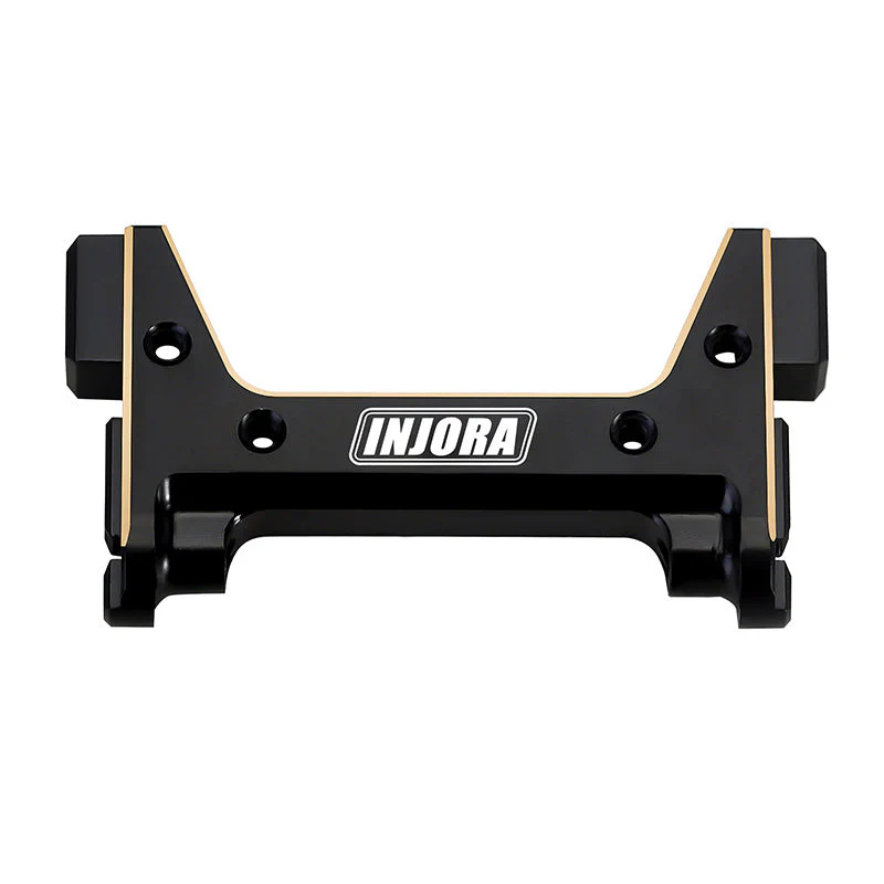 INJORA Black Brass Front Bumper Mount for 1/18 TRX4M Defender Bronco (4M-79) - Image 2