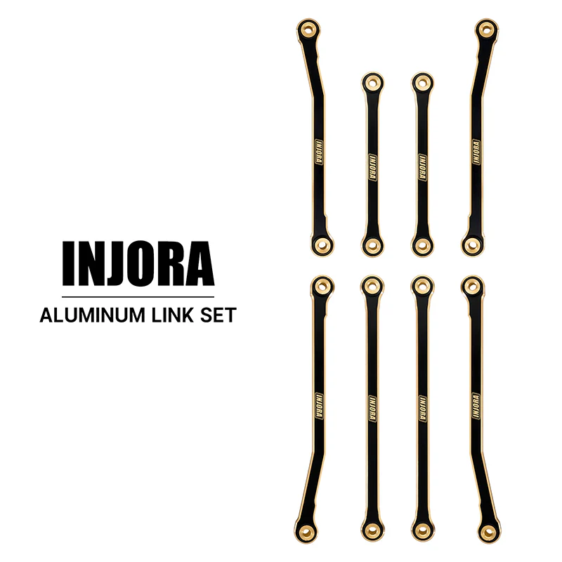 INJORA Black Brass High Clearance Chassis Links for 1/18 Redcat Ascent-18 - Image 2
