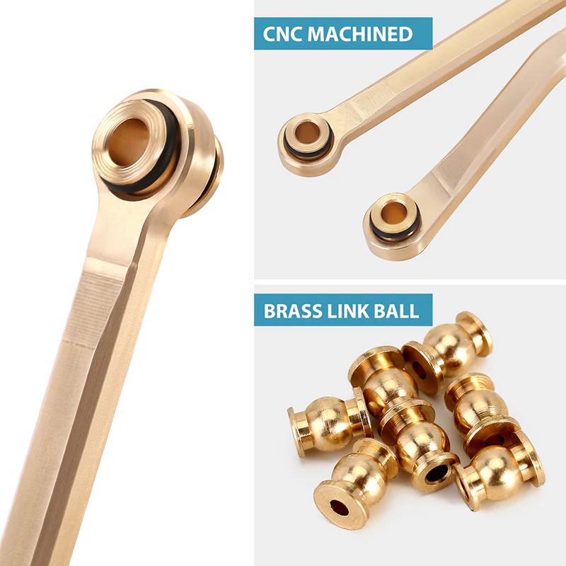 INJORA Brass High Clearance Links Set for 1/18 TRX4M Defender Bronco - Image 12