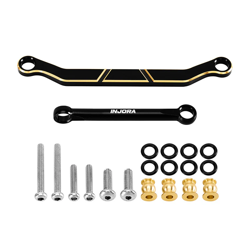 INJORA Black Brass Steering Links for 1/18 Redcat Ascent-18 High Steer Axles - Image 2