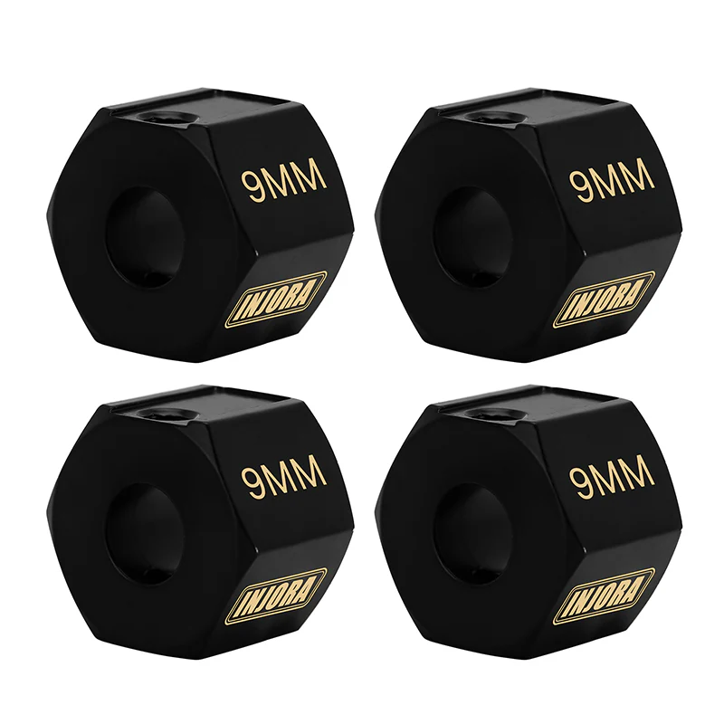 INJORA Black Brass Wheel Hex Hub Extenders for Axial SCX10 PRO SCX10 III UTB10 Capra - Image 10