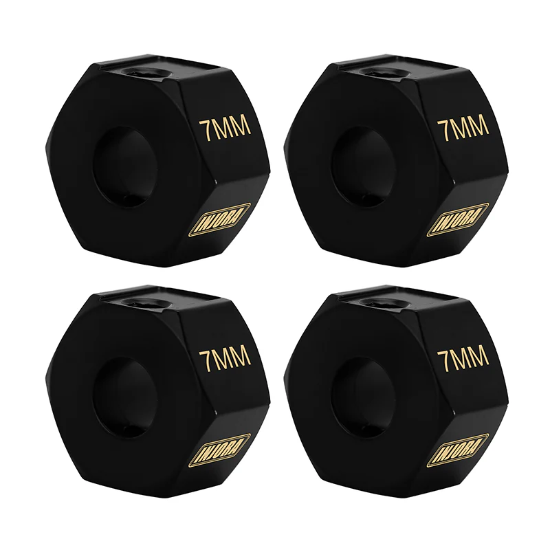 INJORA Black Brass Wheel Hex Hub Extenders for Axial SCX10 PRO SCX10 III UTB10 Capra - Image 5