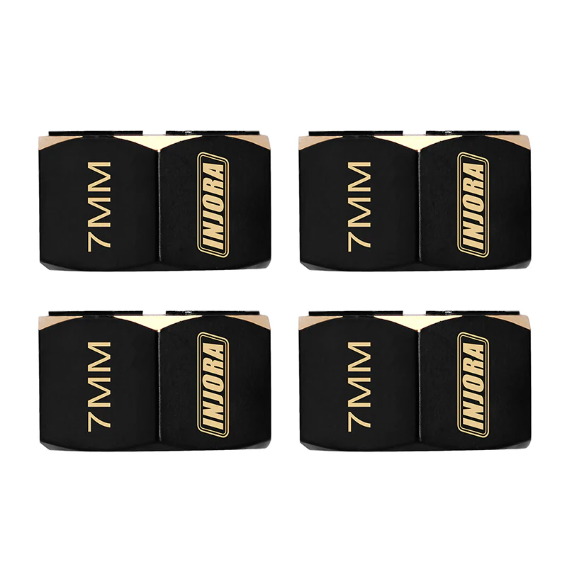 INJORA Black Brass Wheel Hex Hub Extenders for Axial SCX10 PRO SCX10 III UTB10 Capra - Image 6