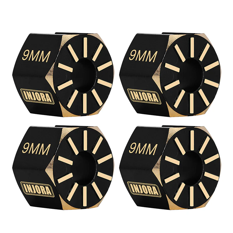 INJORA Black Brass Wheel Hex Hub Extenders for Axial SCX10 PRO SCX10 III UTB10 Capra - Image 9