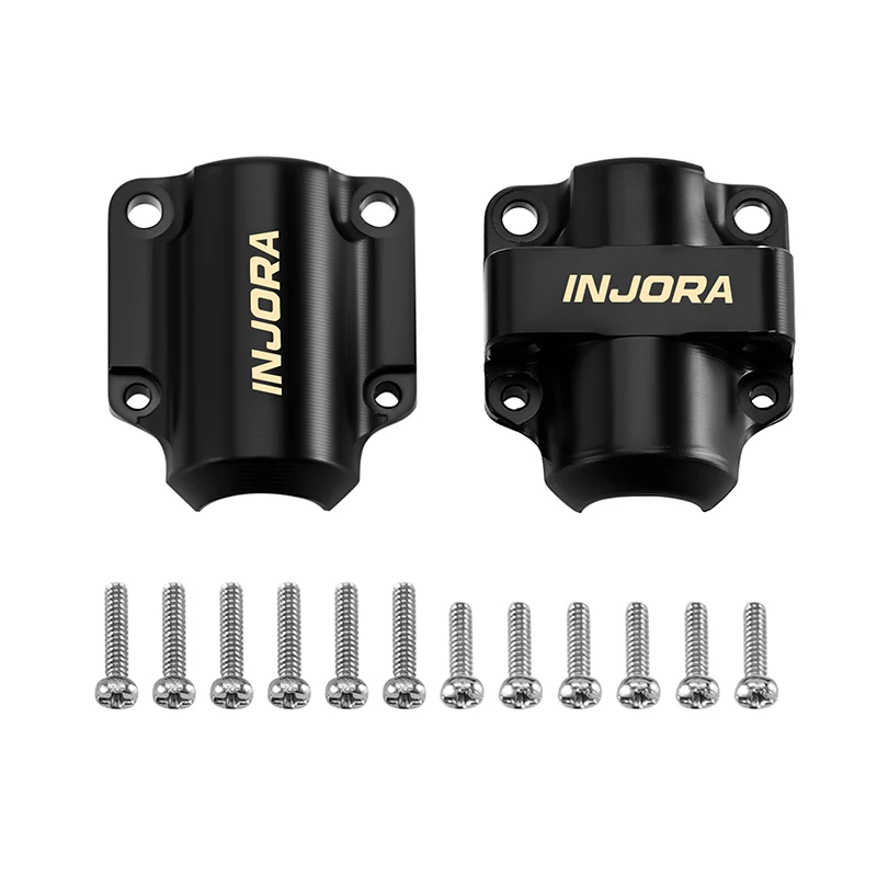INJORA Black Brass Diff Covers for 1/30 SCX30 Stock Axles - Image 2
