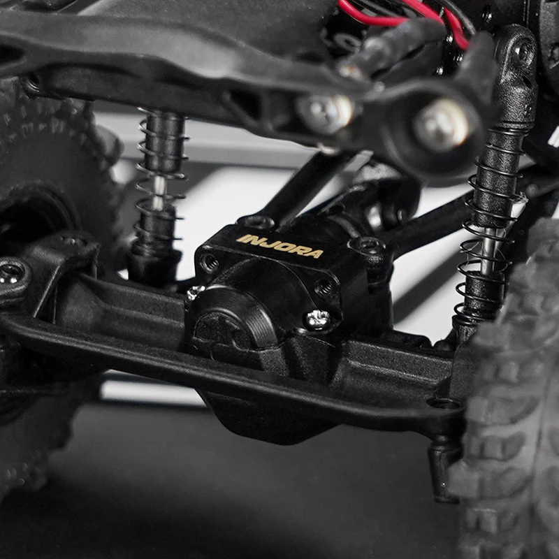 INJORA Black Brass Diff Covers for 1/30 SCX30 Stock Axles - Image 4