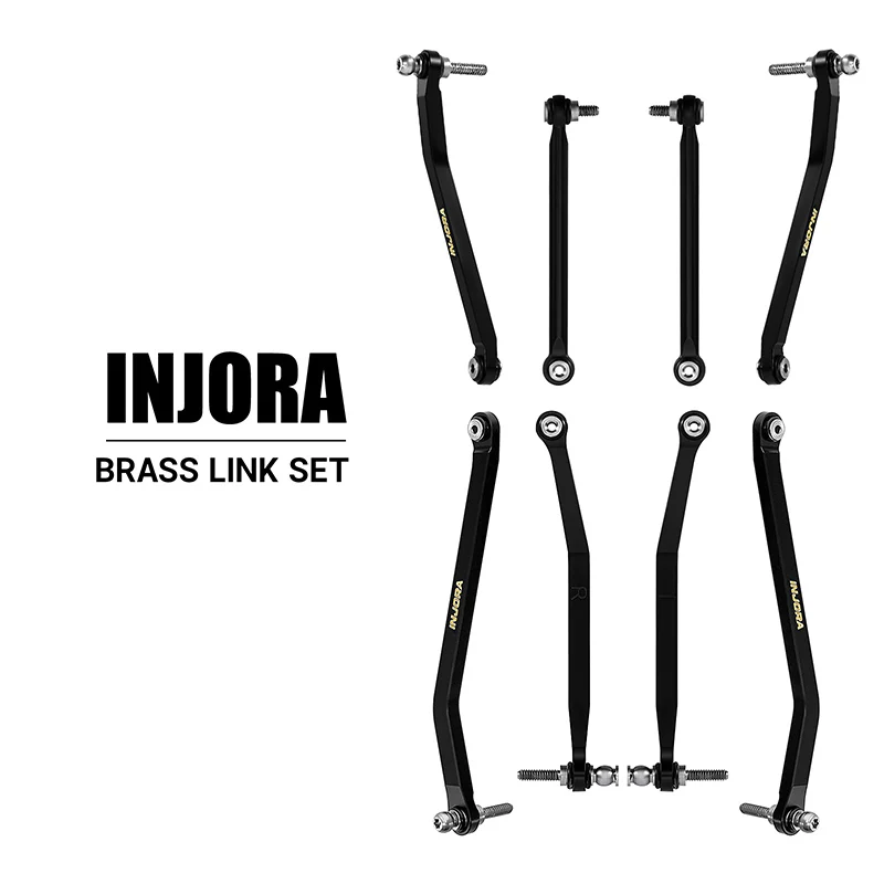 INJORA Black Brass High Clearance Chassis Links for 1/30 SCX30 - Image 3