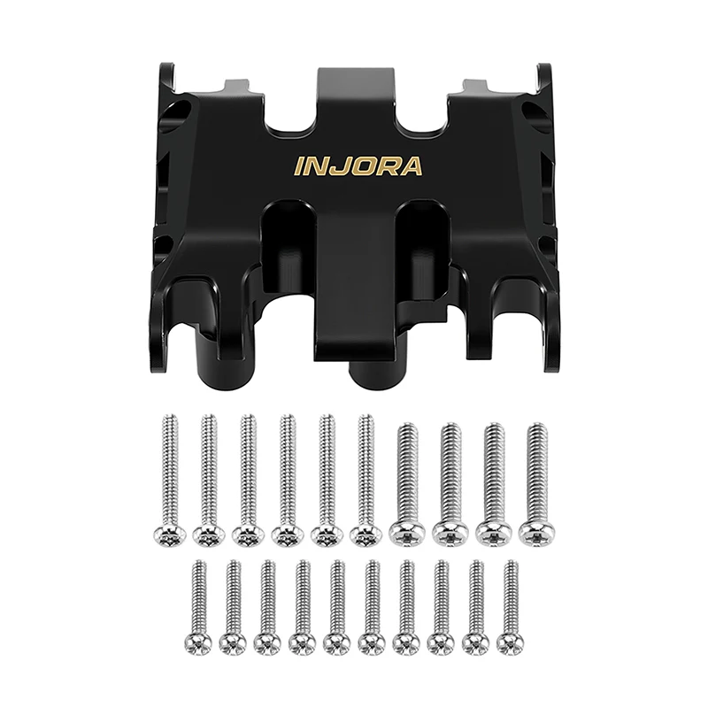 INJORA Black Brass Skid Plate for 1/30 SCX30 (17.9g) - Image 2
