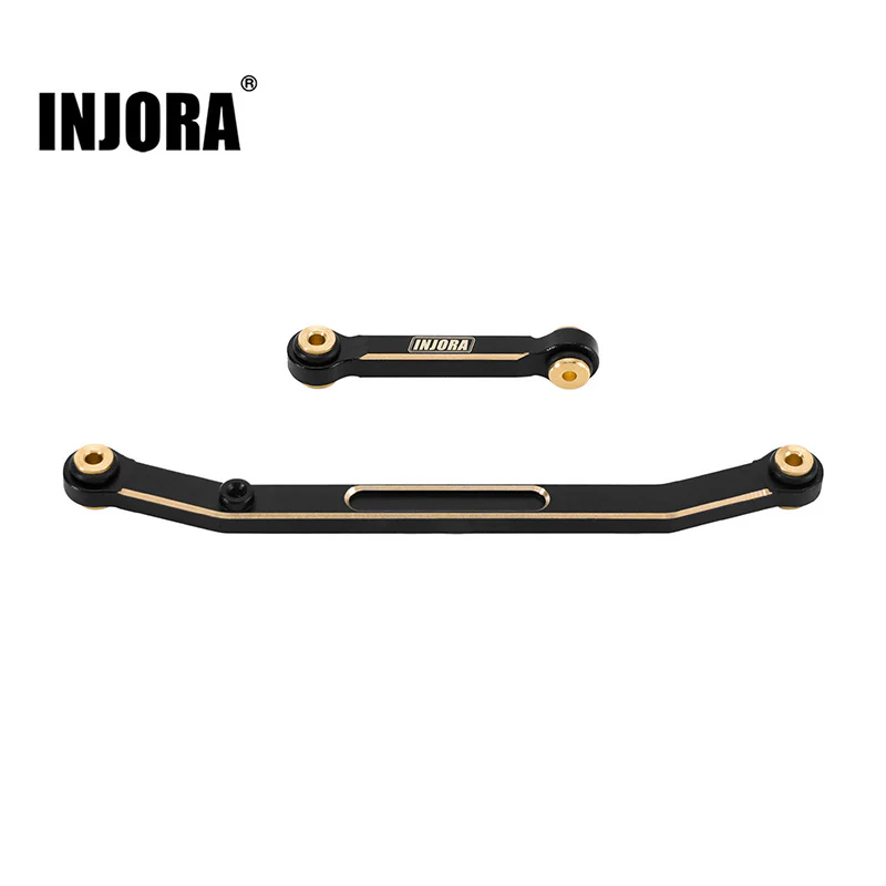 INJORA Black Coating Brass Steering Links for SCX24