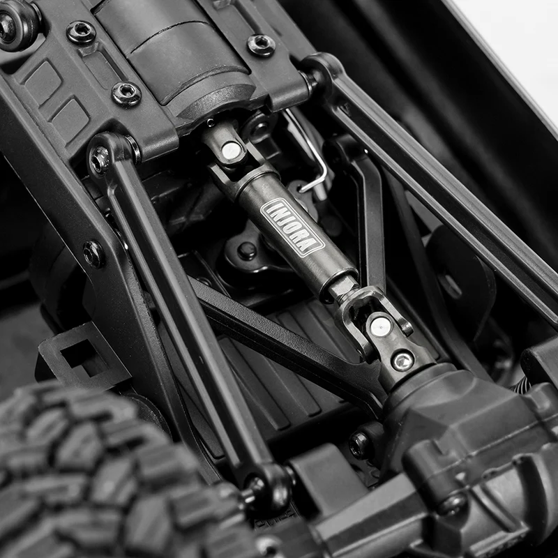 [US Warehouse] INJORA Black Hardened Steel Drive Shafts with D-shaped Holes for 1/24 FMS FCX24 - Image 4