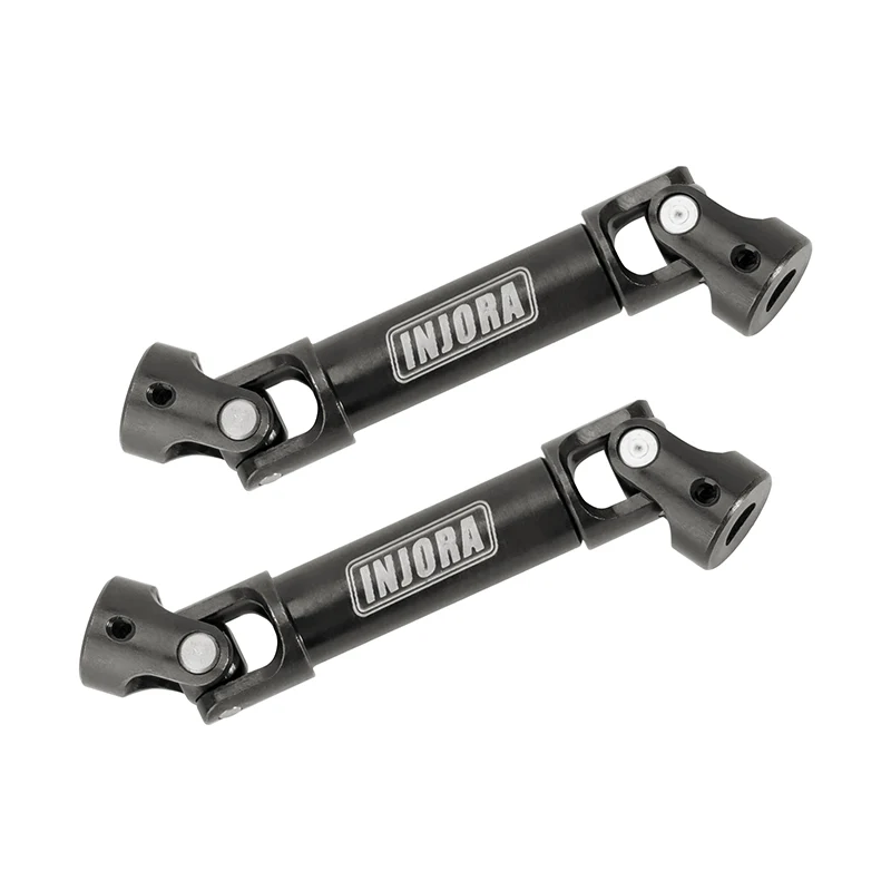 [US Warehouse] INJORA Black Hardened Steel Drive Shafts with D-shaped Holes for 1/24 FMS FCX24 - Image 9