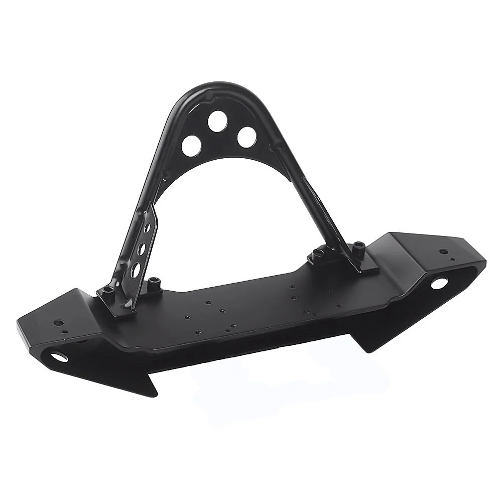 INJORA Black Metal Front Bumper with Lights for TRX4 SCX10 & SCX10 II - Image 6