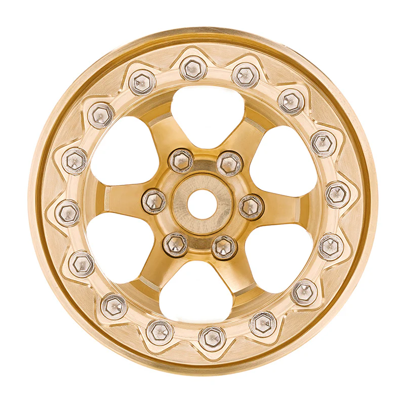 INJORA 1.3" Brass -5.25mm Offset Wheels for Micro Crawlers (W1310) - Image 6
