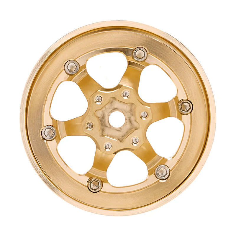 INJORA 1.3" Brass -5.25mm Offset Wheels for Micro Crawlers (W1310) - Image 8