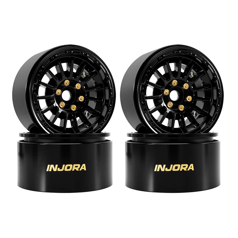 INJORA 2.2" Brass & Aluminum Wheels for 1/10 RC Crawlers (W2259) - Image 9