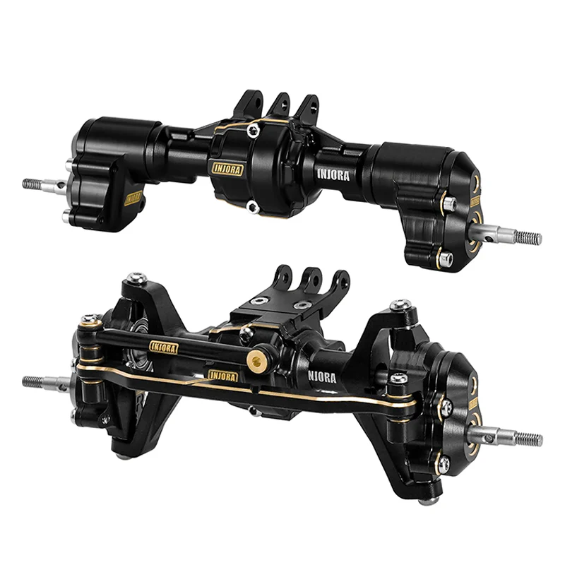INJORA Brass & Aluminum Portal Axles for 1/18 Redcat Ascent-18 Brushed - Image 2