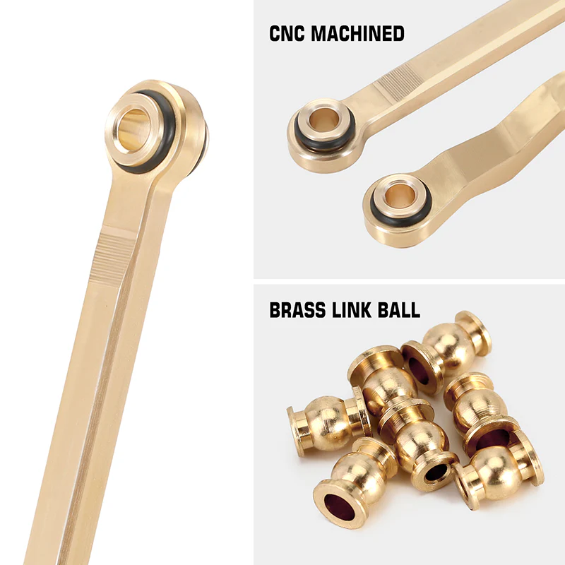 INJORA Brass High Clearance Links for 1/18 TRX4M High Trail K10 F150 (4M-97) - Image 11