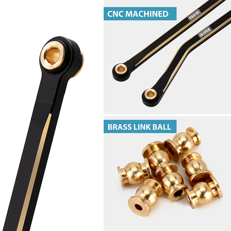 INJORA Brass High Clearance Links Set for 1/18 TRX4M Defender Bronco - Image 4