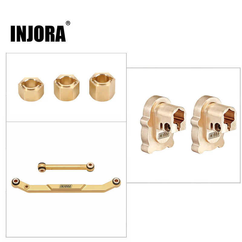 INJORA Brass Upgrade Parts for FMS FCX24 FCX18