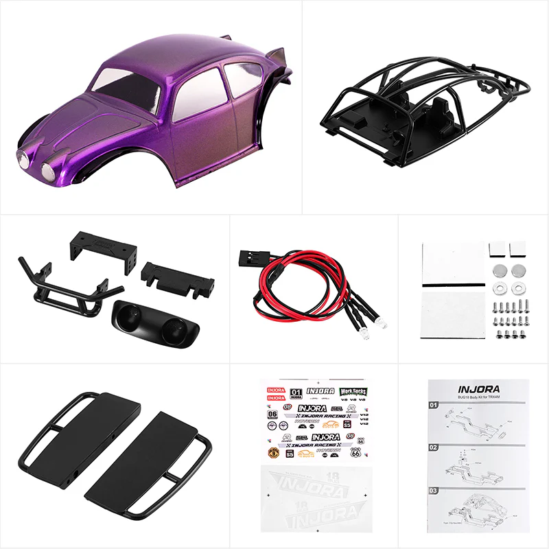 INJORA BUG18 Body with Interior for 1/18 INJORA TRX4M Universal Chassis - Image 27