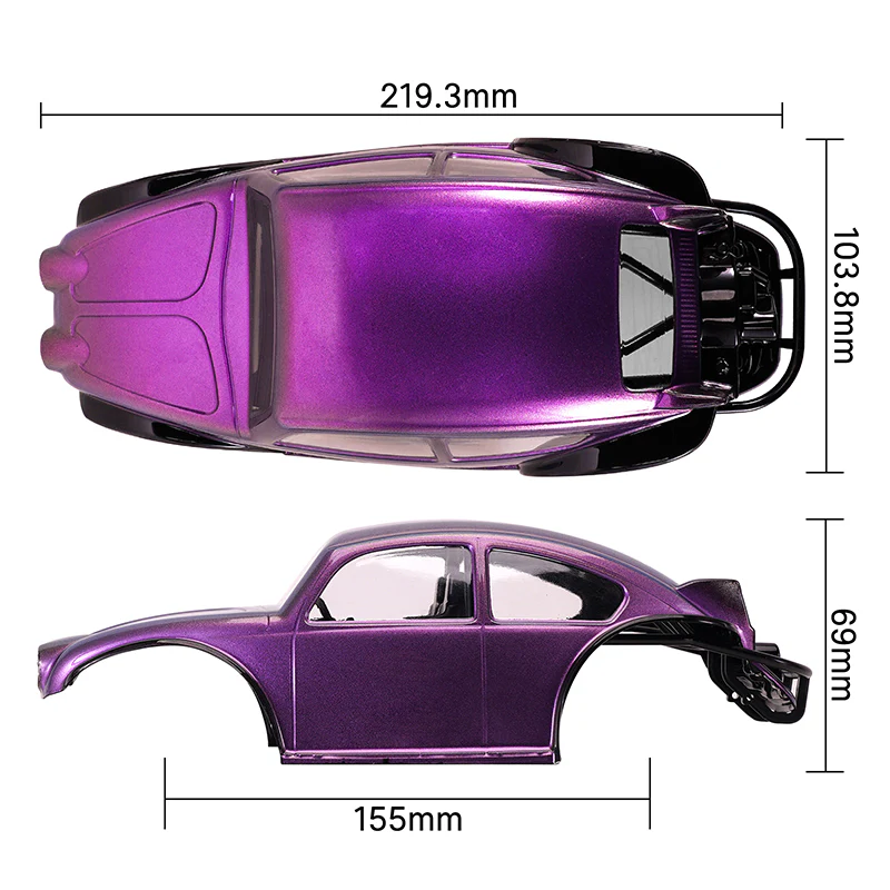 INJORA BUG18 Body with Interior for 1/18 INJORA TRX4M Universal Chassis - Image 28