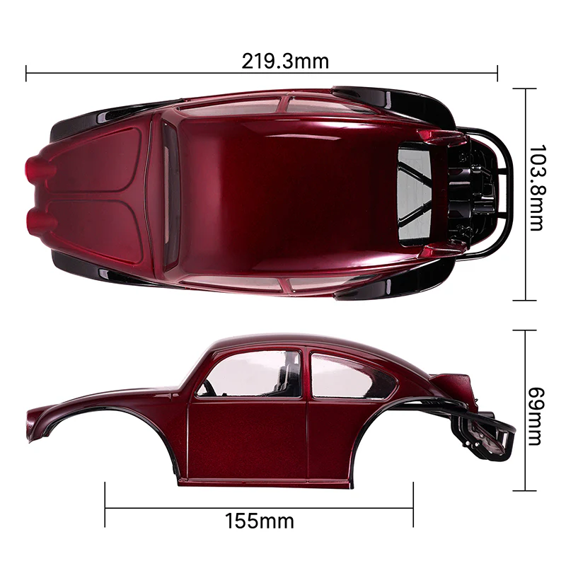 [Germany Clearance Deal] INJORA BUG18 Body with Interior for 1/18 INJORA TRX4M Universal Chassis - Image 3