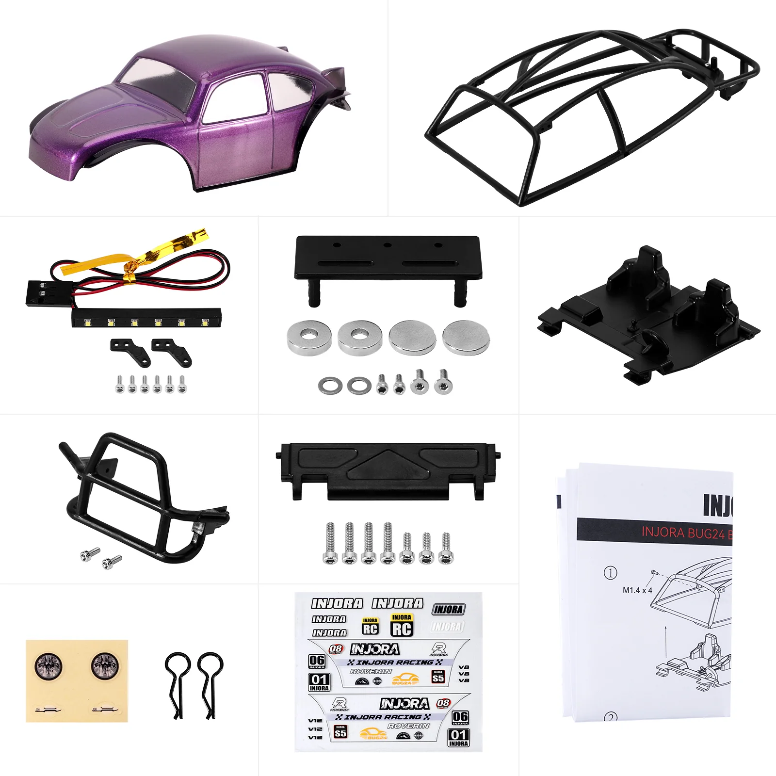 INJORA BUG24 Body with Interior for 1/24 SCX24 - Image 14