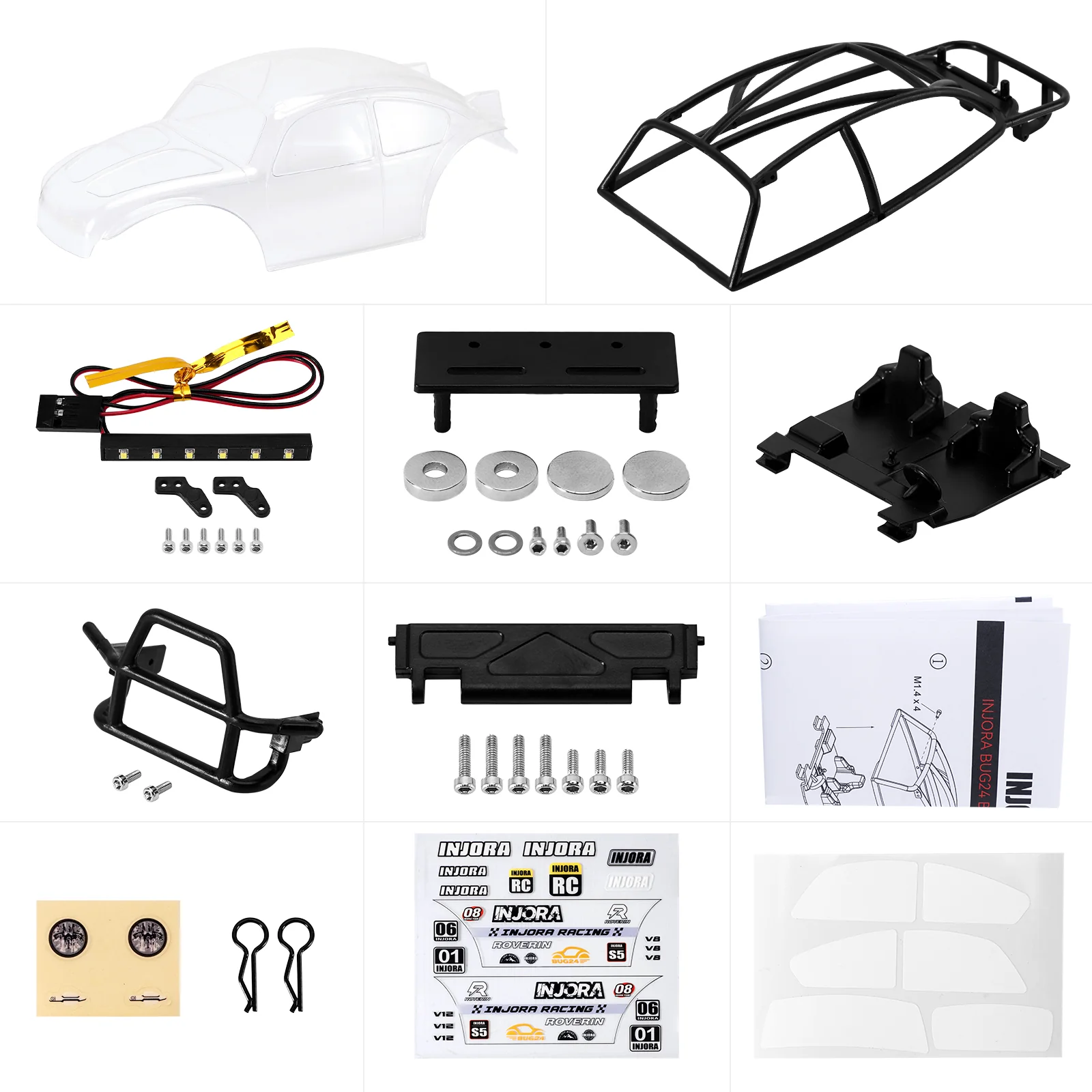 INJORA BUG24 Body with Interior for 1/24 SCX24 - Image 29