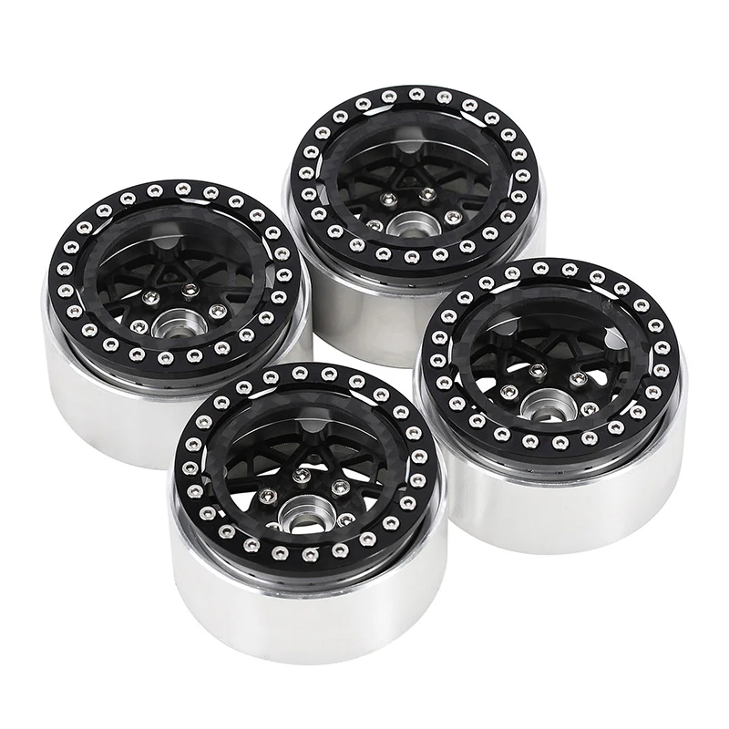 INJORA 1.9" Carbon Fiber & Aluminum -10mm Offset Wheels for 1/10 RC Crawlers (W1952) - Image 9