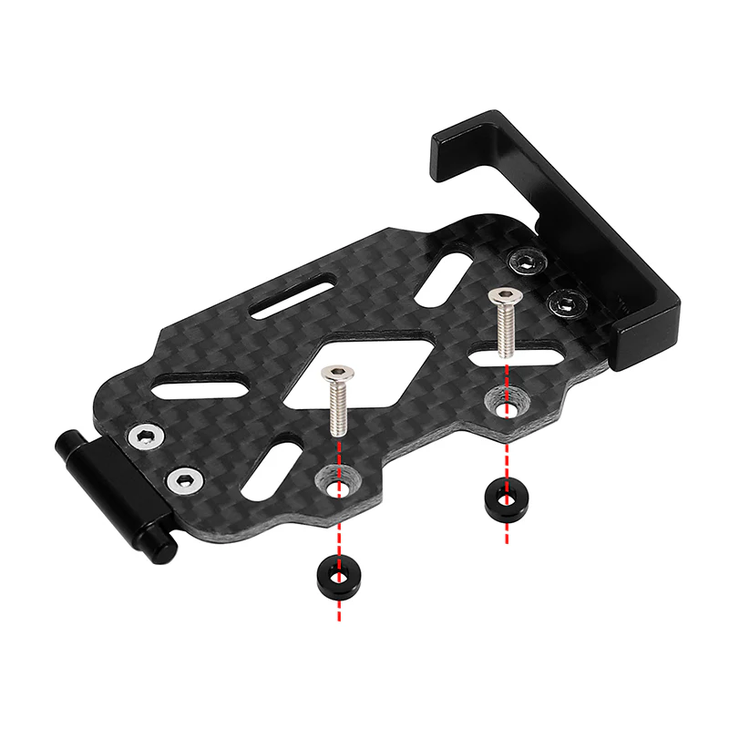 INJORA Carbon Fiber and Aluminum Battery Tray for 1/18 TRX4M - Image 3