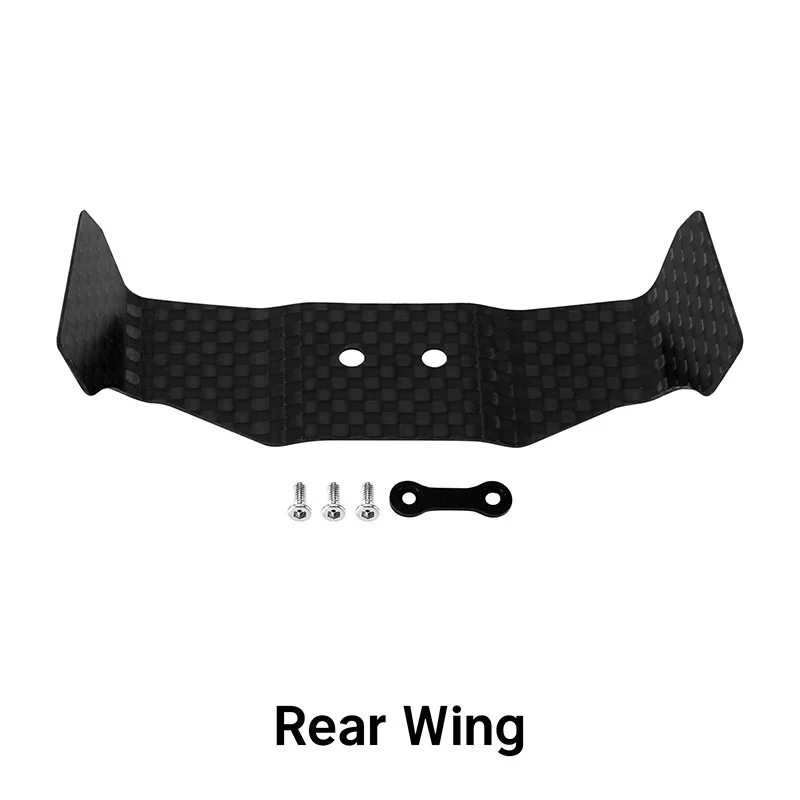 INJORA Carbon Fiber Chassis & Rear Wing for 1/24 Losi Micro-B - Image 4