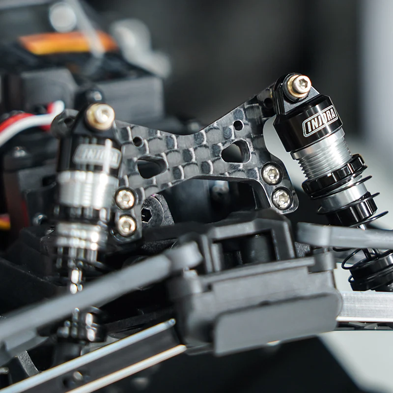 INJORA Carbon Fiber Shock Towers with Shock Mount Spacer for Losi Micro-B Micro-T - Image 3